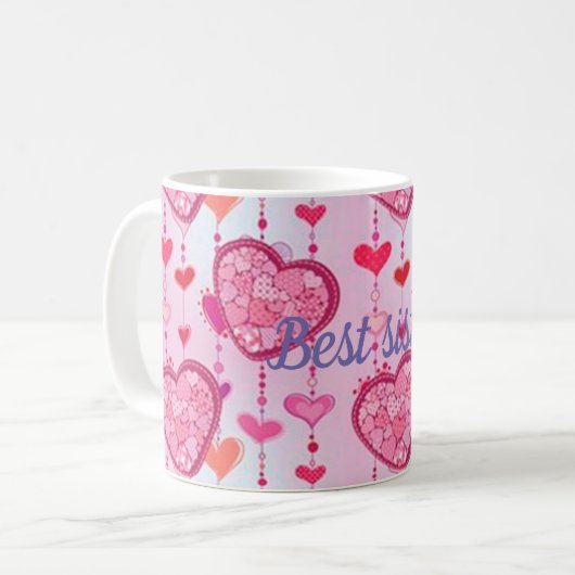 Beste Schwester Kaffeetasse (Vorderseite Links)