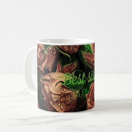 Beste Schwester Kaffeetasse (Vorderseite Links)