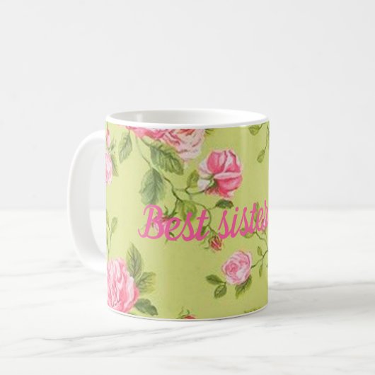 Beste Schwester Kaffeetasse (Vorderseite Links)