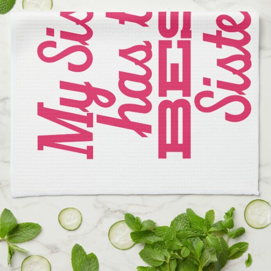 Beste Schwester Küchentuch (Gefaltet)