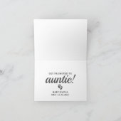 Beste Schwester-Pregnancy-Ankündigungskarte Karte (Innenseite)