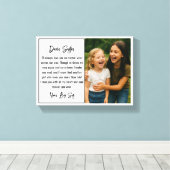 Beste-Schwester-Script-Foto-Collage Leinwanddruck (Insitu (Holzboden))