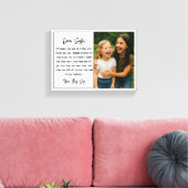 Beste-Schwester-Script-Foto-Collage Leinwanddruck (Insitu (Wohnzimmer))