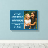 Beste-Schwester-Script-Fotocollage Leinwanddruck (Insitu (Holzboden))