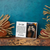 Beste Schwester Script Geschenk für Schwester Foto Fotoplatte (Seite)