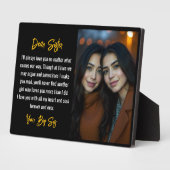 Beste Schwester Script Geschenk für Schwester Foto Fotoplatte (Seite)