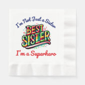 Beste Schwester Serviette (Vorderseite)