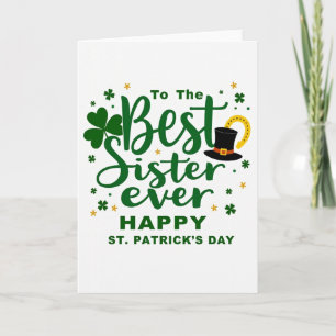 Beste Schwester St. Patrick's Day Karte