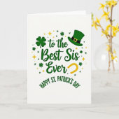 Beste Schwester St. Patrick's Day Karte (Gelbe Blume)