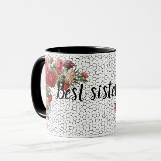 Beste Schwester Tasse (Vorderseite Links)