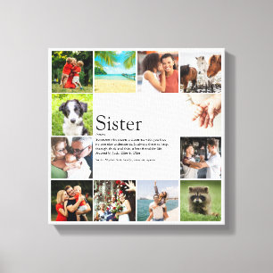 Beste Schwester überhaupt Definition 12 Foto-Colla Leinwanddruck