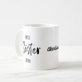 Beste Schwester überhaupt Einfache weiße Tasse (Vorderseite Links)