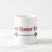 Beste Schwester überhaupt – Geschenktasse Kaffeetasse (Mittel)