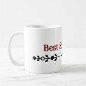 Beste Schwester überhaupt – Geschenktasse Kaffeetasse (Links)