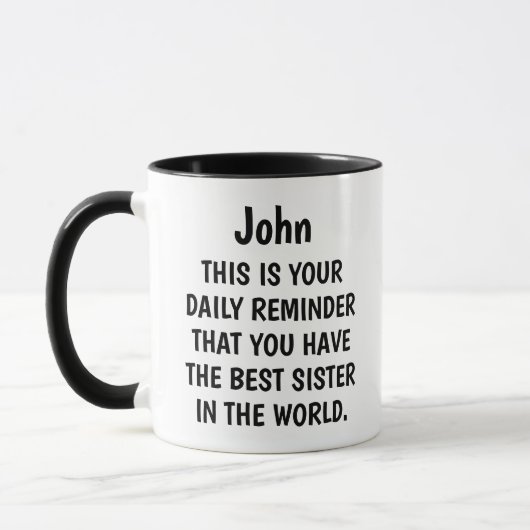 Beste Schwester überhaupt Kaffeetasse Lustiges Ges (Links)