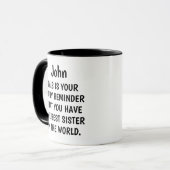 Beste Schwester überhaupt Kaffeetasse Lustiges Ges (Vorderseite Links)
