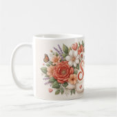 Beste Schwester überhaupt Kaffeetasse und florale (Links)