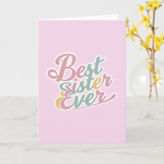 Beste Schwester überhaupt Karte (Gelbe Blume)