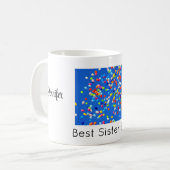 Beste Schwester überhaupt! Luftballons oder erstel Kaffeetasse (Vorderseite Links)
