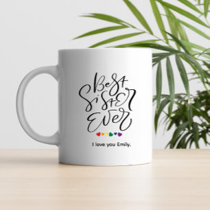 Beste Schwester überhaupt Lustiges Geschenk für Sc Kaffeetasse