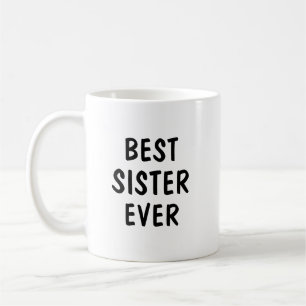 Beste Schwester überhaupt Minimalistische Typograf Kaffeetasse