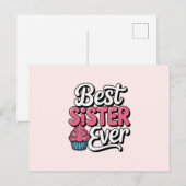 Beste Schwester überhaupt Postkarte (Vorne/Hinten)