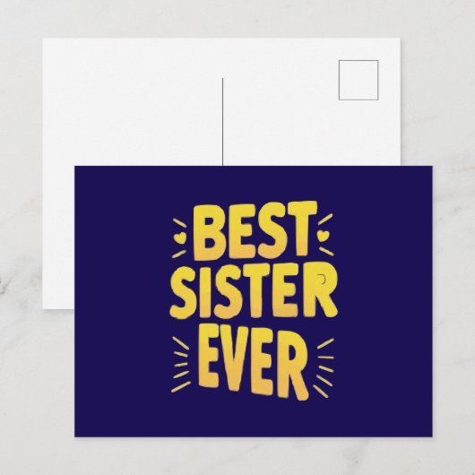 Beste Schwester überhaupt  Postkarte (Vorne/Hinten)