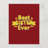Beste Schwester überhaupt Postkarte (Vorderseite)