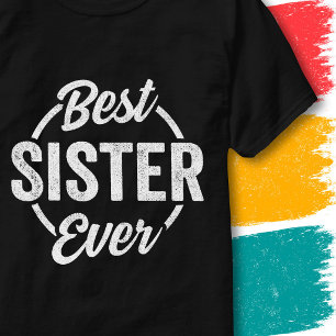 Beste Schwester überhaupt Zitat Retro Vintage Lust T-Shirt