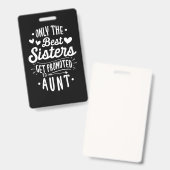 Beste Schwester wird zur Tante geworben Ausweis (Vorder- & Rückseite)