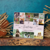 Beste Schwestern überhaupt – Individuelle Collage Fotoplatte (Seite)