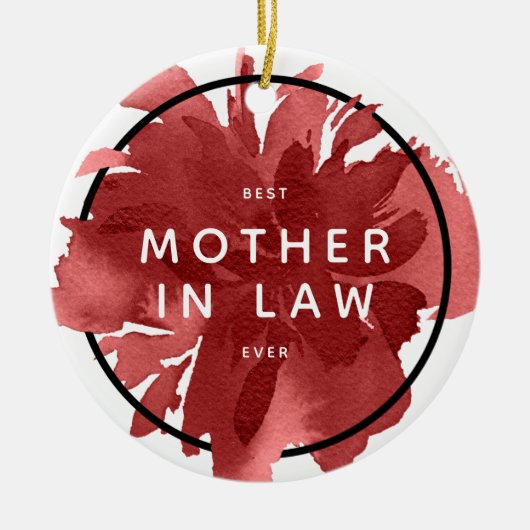 Beste Schwiegermutter, die je an einem Geschenk vo Keramik Ornament (Vorne)