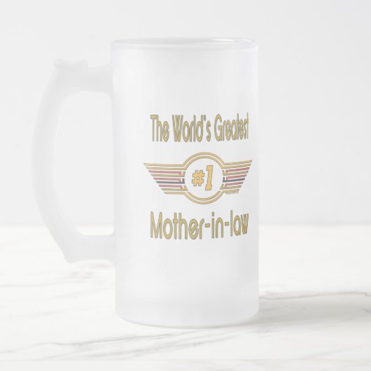 Beste Schwiegermutter-Geschenke Mattglas Bierglas (Links)
