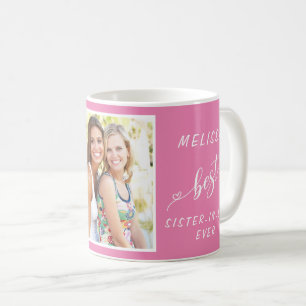 Beste Schwiegermutter je Foto Personalisiert rosa Kaffeetasse