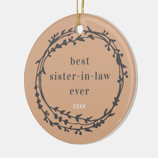 Beste Schwiegermutter je Personalisierter einfache Keramik Ornament (Links)