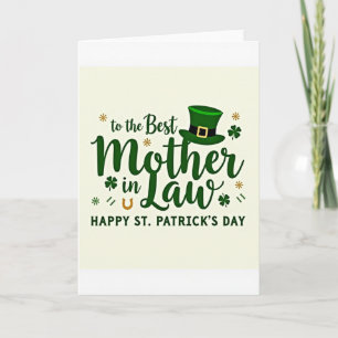 Beste Schwiegermutter St. Patrick Karte