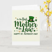Beste Schwiegermutter St. Patrick Karte (Gelbe Blume)