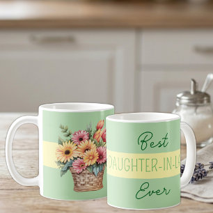 Beste Schwiegertochter überhaupt Gerbera Blumen gr Kaffeetasse