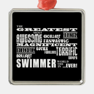 Beste Schwimmer: Bestster Schwimmer Silbernes Ornament