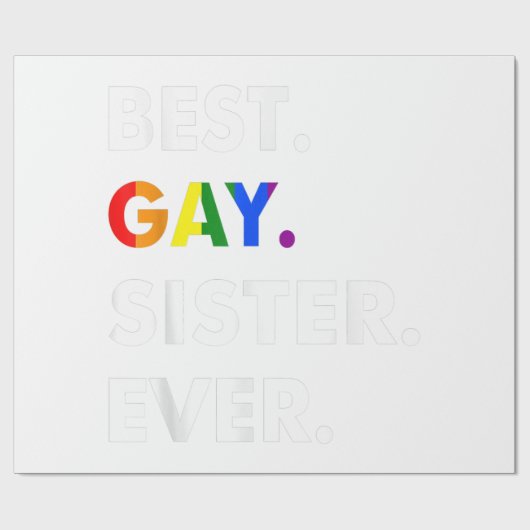 Beste Schwulenschwester je LGBT Lesbian Bi Month P Geschenkpapier