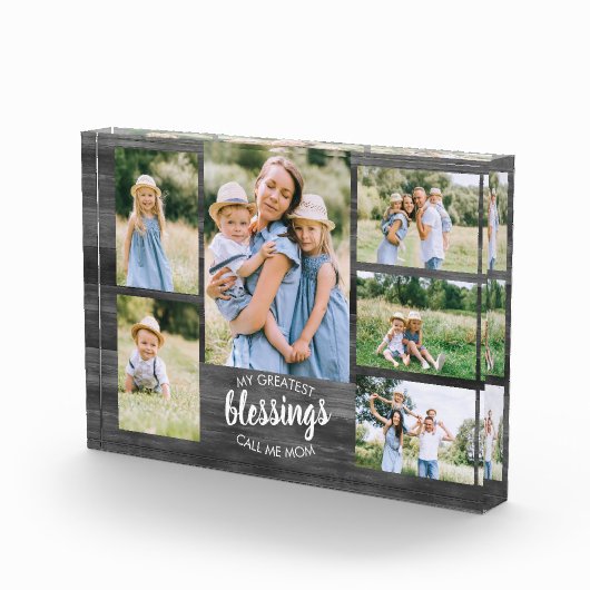 Beste Segnungen nennen mich Mama 6 Foto Graues Hol (Rechts)