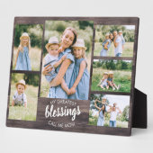 Beste Segnungen nennen mich Mama 6 Foto Rustikales Fotoplatte (Seite)