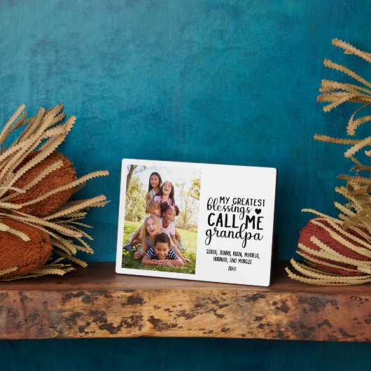 Beste Segnungen nennen mich Opa Foto Fotoplatte (Seite)