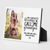 Beste Segnungen nennen mich Opa Foto Fotoplatte (Seite)