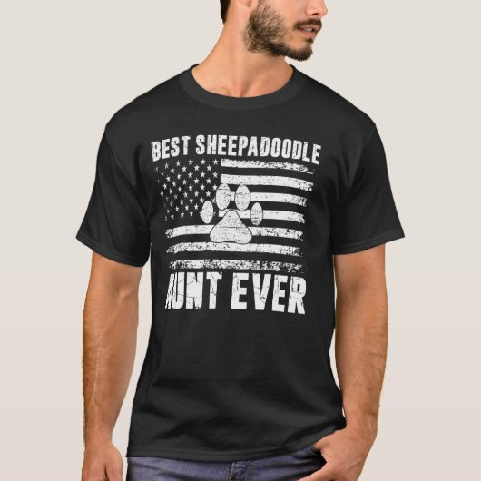 Beste Sheepadoodle Tante je Sheepadoodle T-Shirt (Vorderseite)