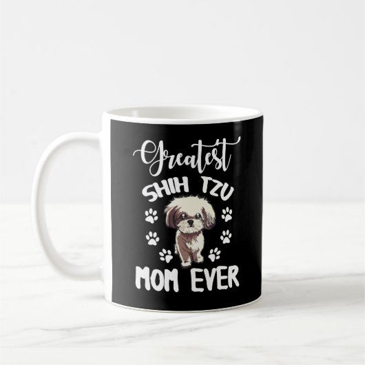 Beste Shih Tzu Mama Funny Dog Liebhaber Kaffeetasse (Links)