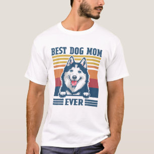 Beste sibirische Husky-Mama Ever Funny Dog Mama Mu T-Shirt