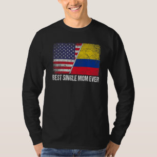 Beste Single Mama je Muttertag Kolumbien Us Fla T-Shirt