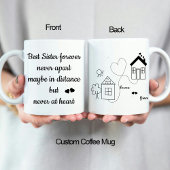 Beste Sister Forever Trendy Long Distance Liebe Tasse