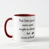 Beste Sister Forever Trendy Long Distance Liebe Tasse (Links)